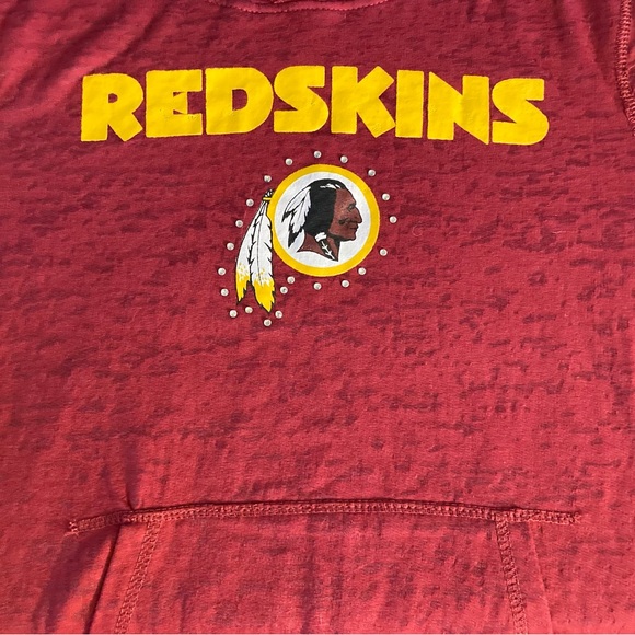 Vintage NFL Washington Redskins Junior Pullover Distressed Hoodie Sz Lg - Picture 1 of 10